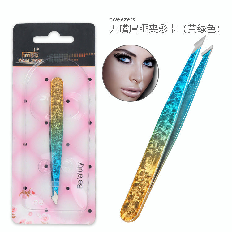 Double-Sided Stainless Steel Tweezers Beauty Set